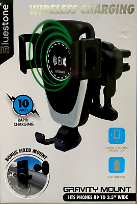 #ad Bluestone Gravity Mount Wireless Charger Phone Mount Fast Charging 10WATT🔥 $24.99