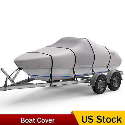 #ad 1200D Trailerable Boat Cover 17#x27; 19#x27; Heavy Duty Boat Cover Fit V Hull Bass Boat $102.86