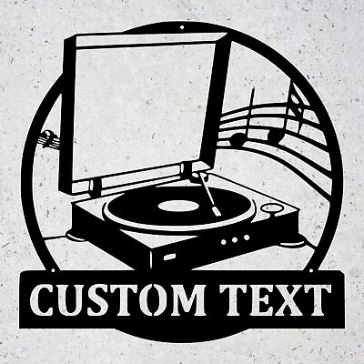 #ad Custom Music Turntable Record Metal Sign Personalized Home Decor Family Gifts $49.95