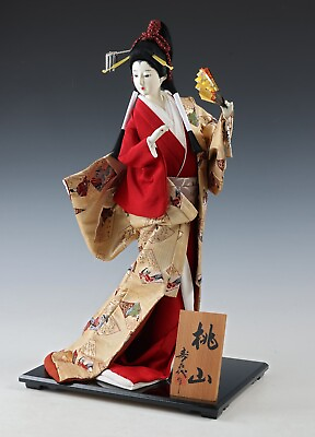 #ad Beautiful Japanese Rare Heian Scroll Kimono GEISHA Doll Traditional Kimono $328.98