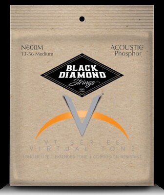 #ad Black Diamond Guitar Strings Acoustic Medium Phosphor Bronze N600M 13 56 $11.26