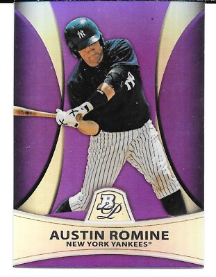 #ad 2010 Platinum Prospects Purple #PP19 Austin Romine Yankees $3.19