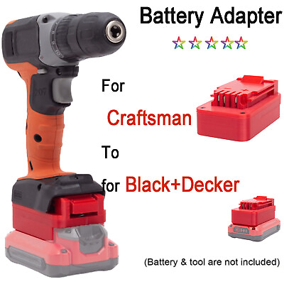#ad 1x For Craftsman 20V Li Ion Battery To for Black amp; Decker 20v MAX Tools Adapter $15.99