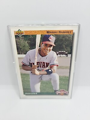 #ad 1992 Upper Deck Top Prospects Manny Ramirez #63 Cleveland Indians $3.49