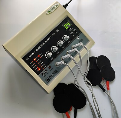 #ad New 4 Channel Electrotherapy Unit Physical Physiotherapy Machine Fast Shipping $130.00