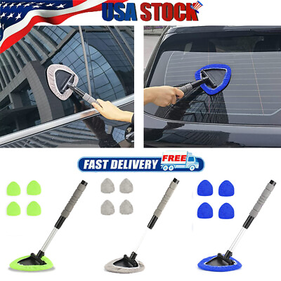 #ad #ad Windshield Cleaning Tool Kit Car Window Glass Wiper Cleaner Brush Pad Extendable $10.33