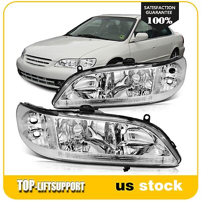 #ad For 1998 2002 Honda Accord Reflector Headlights Headlamps Replacement LeftRight $58.99