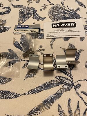 Weaver 1” Tip off Mount Rings Silver Finish 49039 $29.88