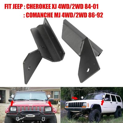 LED Light Bar Mounting Brackets Lower Windshield for Jeep Cherokee XJ Comanche $16.99