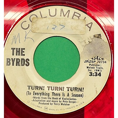 #ad The Byrds Turn Turn Turn Everything There Is A Season 45 Red Vinyl Promo $19.52