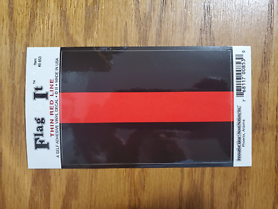 #ad THIN RED LINE FIREFIGHTER Vinyl Decal Sticker 3 1 4quot; x 4 7 8quot; Car Truck Van $2.99
