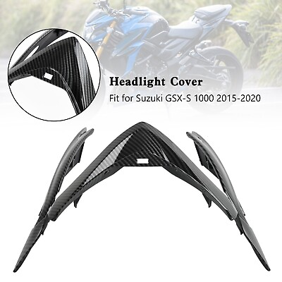 #ad Carbon Front Nose Headlight Cover Fairing For Suzuki GSX S 1000 2015 2020 T8 $79.99