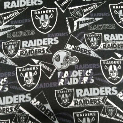 #ad Raiders Retro Fleece Fabric $15.29