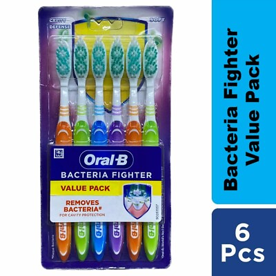 #ad 6 Pack Oral B All Rounder Cavity Defense Toothbrush Soft Bristles Brush $7.95