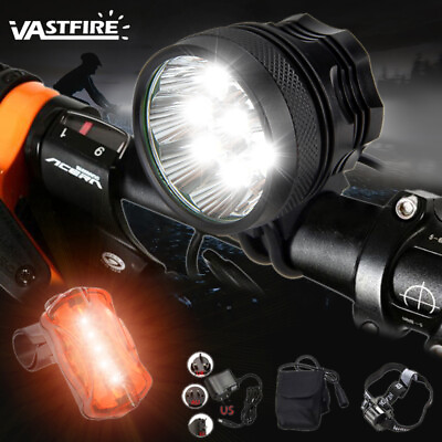 #ad Road Bike Cycling Front Rear Light Bicycle Bright LED Rechargeable Headlight $39.89