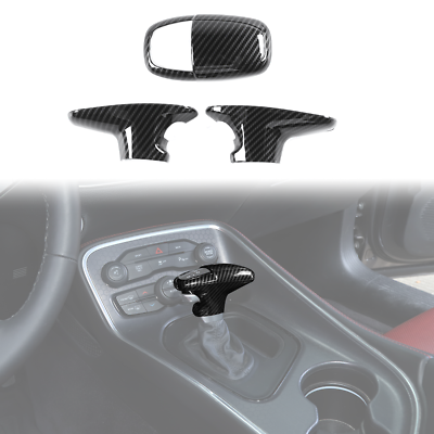 #ad Carbon Fiber Gear Shift Knob Decor Cover Trim for Dodge Durango 18 Accessories $18.98