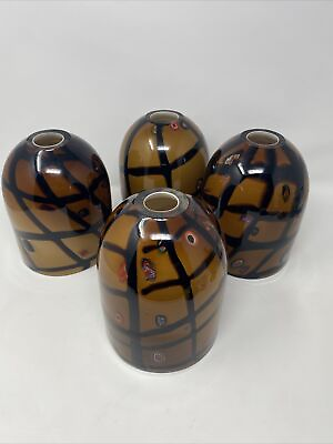#ad 4 Murano Glass Style Pendant Light Glass Shade $150.00