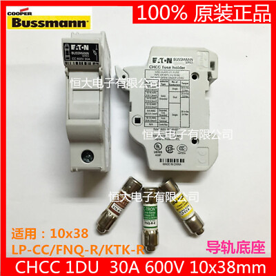 #ad Original BUSSMANN CHCC3DIU 10*38 fuse base 600V 30A $149.00