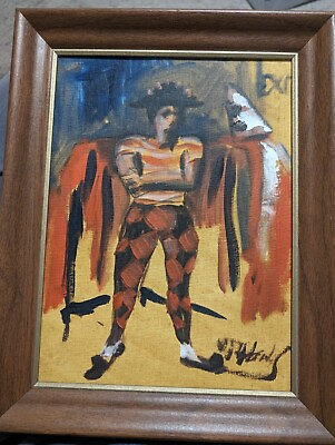 #ad Vintage Art: #x27;Warrior amp; Jester#x27; Mid 20th C. Canvas Untitled $239.20