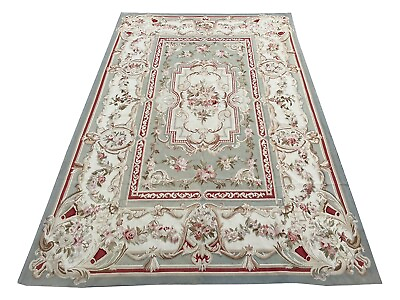 #ad 6x9 ft Vintage French Aubusson Needle Point Area Rug Any Room Home Décor Carpet $1150.00