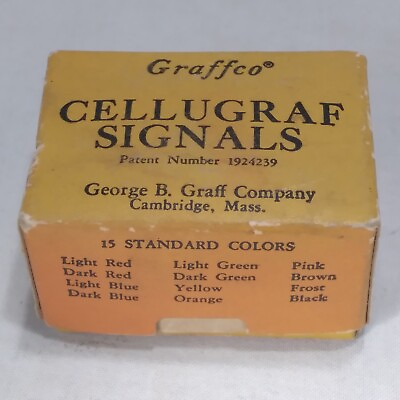 #ad Graffco Cellugraf Signals Vintage Black No. 80 Full Box $25.00