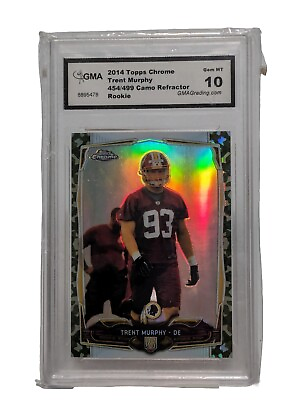 #ad 2014 Topps Chrome STS Camo Refractor 454 499 Trent Murphy Rookie RC GMA 10 X1 $49.99