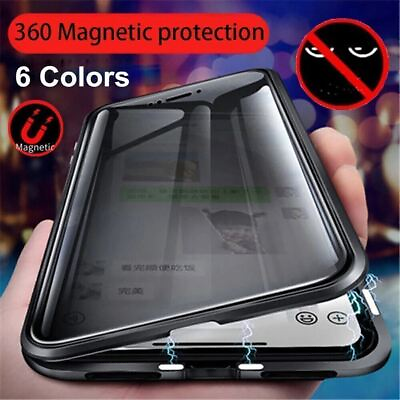 #ad Privacy Anti Spy Magnetic 360 Protective Case For iPhone 15 Pro MAX 14 13 12 11 $9.47