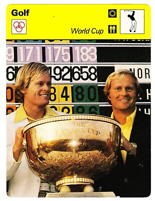 #ad 1977 Jack Nicklaus World Cup Sportscaster Golf Card #06 10 Italy NM $29.95