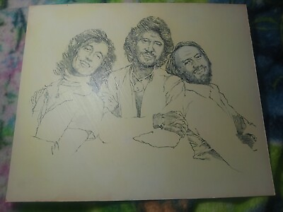 #ad Bee Gees Graphite Pencil Drawing. Unsigned And Unknown Year 18 X 15 Yellowing $75.00