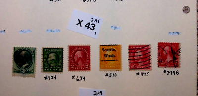 #ad 19th CENTURY US STAMPS LOT #X 43 $2.99