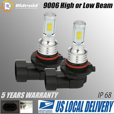 #ad 2pcs 9006 LED Headlight Super Bright Bulbs Kit White High Beam US Local Delivery $11.99