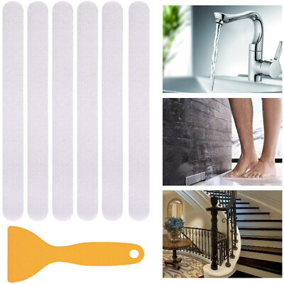 #ad Bath Tub Shower Stickers Anti Slip Grip Strips Home Non Slip Safety Floor Treads $4.99