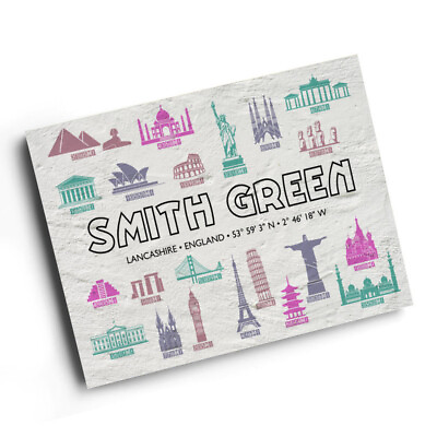 #ad A3 PRINT Smith Green Lancashire England World Landmarks GBP 9.99