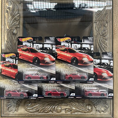 #ad Hot Wheels BOULEVARD Toyota Supra RED Lot of 5 **READ** $70.00