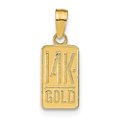 #ad 14K Yellow Gold quot;Gold Barquot; Pendant $117.95