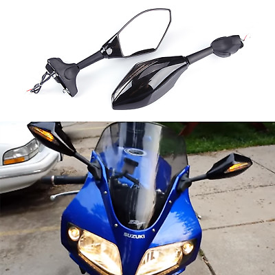 #ad Motorcycle LED Turn Signals Mirrors For Kawasaki Ninja 650 Ninja ZX6R ZZR600 $39.36