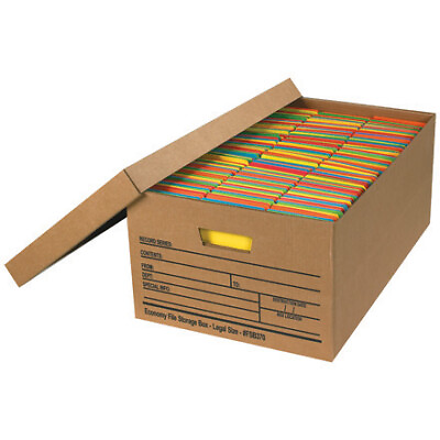#ad 24 x 15 x 10quot; Economy File Storage Boxes Pre Printed Panels 12 pk $314.48