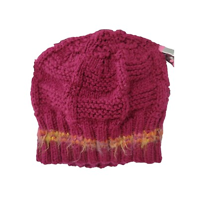 #ad Maroon soft winter knit beanie sm md $8.00