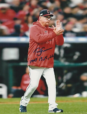 #ad TERRY FRANCONA CLEVELAND INDIANS MOY 13 16 22 ACTION SIGNED 8x10 $59.99