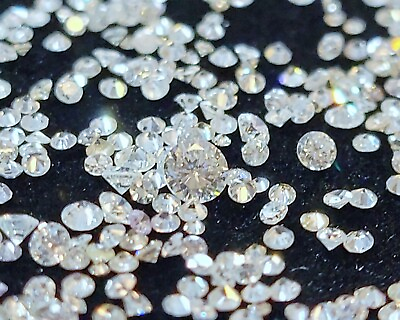 #ad #ad Natural Small Round Diamond Color H J Clarity SI1 I1 Sizes .8 4 mm Melee $3.00