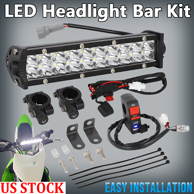 #ad Universal LED Headlight Light Bar Upgrade Kit For Dirt Bike Easy Installation US $48.99