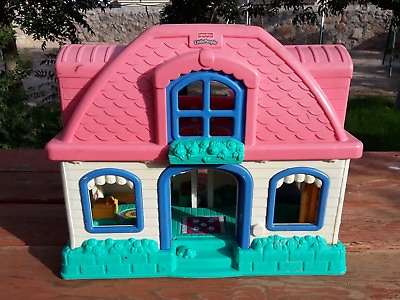 #ad Fisher Price Little People Pink Sweet Sounds House Plus Tested and Working $11.40