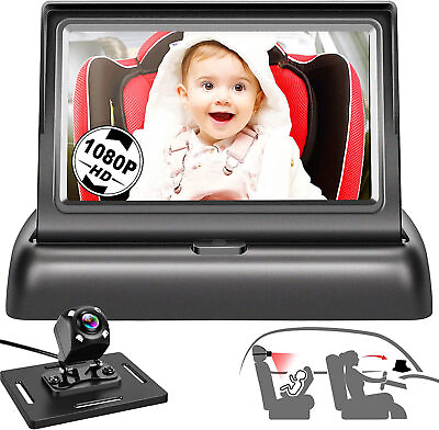 #ad 4.3quot; HD Screen Rear Mirror Camera Car Back Seat Baby Monitor Night Vision w Belt $24.99