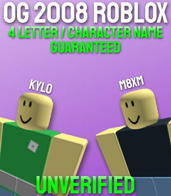 #ad #ad OG 2008 ROBLOX 4 CHARACTER LETTER NAME GUARANTEED UNVERIFIED $9.99
