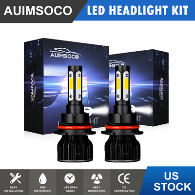 #ad 9007 HB5 2Pcs Super bright white Led Headlights Highamp;Low beam Light combo bulbs $24.99