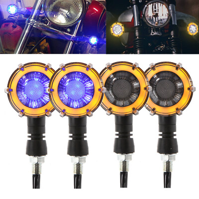 #ad 4X Motorcycle Turn Signal Lights For Suzuki Intruder VL800 VL1500 VS1400 VS800 $31.99