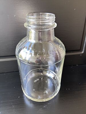 #ad Staley#x27;s 2 Quart Vintage Milk Bottle Clear Glass No Cap $6.00