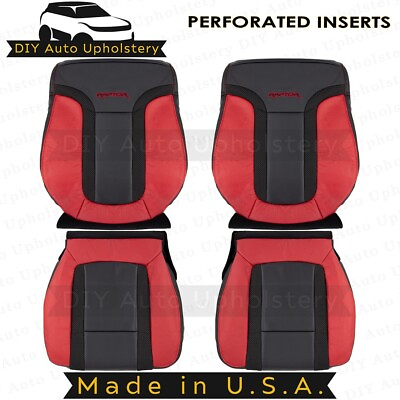 #ad 2014 For Ford F 150 Raptor Left Right Top Bottom Leather Seat Covers Black amp; Red $683.99