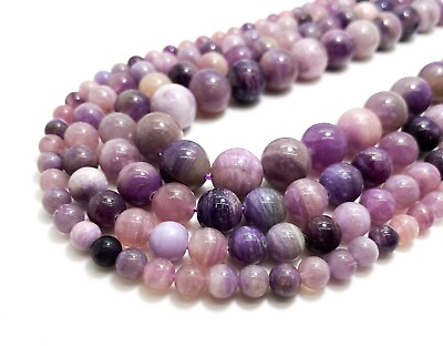#ad Rare Sugilite Beads Natural Polished Smooth Purple Round Gemstone Beads RN138 $21.32