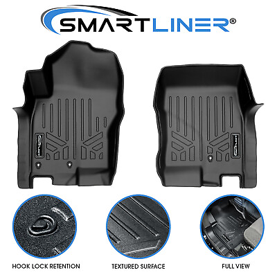 #ad SMARTLINER Custom Fit Floor Mats Liners 1st Row Black For Nissan Frontier 08 21 $93.46